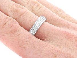 1980s Diamond Eternity Ring on the Hand