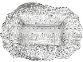 Victorian Silver Filigree Basket 