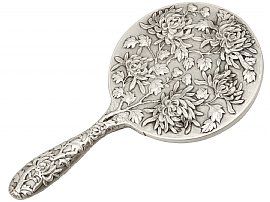 Chinese Export Silver Hand Mirror 