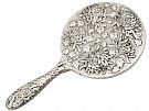 Chinese Export Silver Hand Mirror - Antique Circa 1900