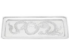 Chinese Export Silver Tray - Antique Circa 1890; C5110