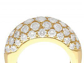multi row diamond ring gold