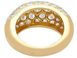 multi row diamond ring 18ct yellow gold