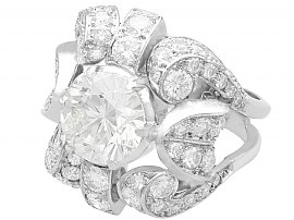 Art Nouveau Antique Platinum Diamond Ring