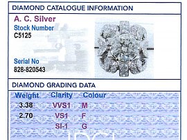 Antique Platinum Diamond Rig grading report card