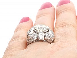 large diamond dress ring on hand
