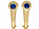 0.16ct Sapphire and 18ct Yellow Gold Earrings by Cartier - Vintage Circa 1990