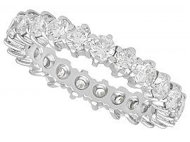 2.42ct Diamond and 18ct White Gold Full Eternity Ring - Vintage Circa 1980