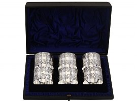 Sterling Silver Numbered Napkin Rings Set of Six - Antique Victorian (1897)