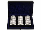 Sterling Silver Numbered Napkin Rings Set of Six - Antique Victorian (1897)