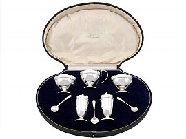 Sterling Silver Condiment Set - Antique George V (1919)