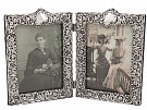 Sterling Silver Double Photograph Frame - Antique Victorian (1895)