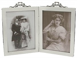 Sterling Silver Double Photograph Frame - Antique Edwardian (1907)