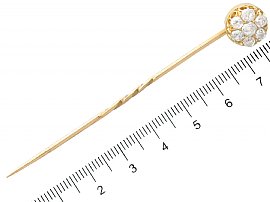 Gold diamond pin ruler