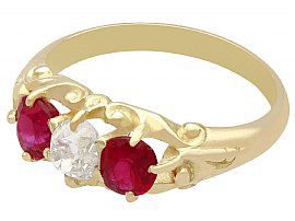 Victorian Ruby and Diamond Gold Ring