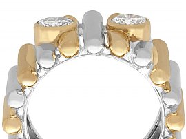 Vintage 2 Colour Gold Diamond Ring