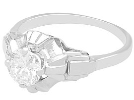 French Round Brilliant Cut Solitaire Diamond Ring