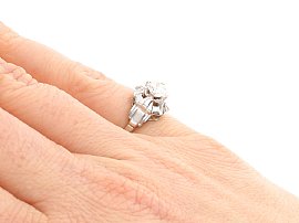 Round Brilliant Cut Solitaire Diamond Ring Wearing