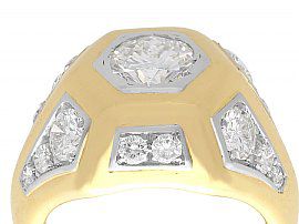 Vintage Mens Yellow Gold Diamond Ring