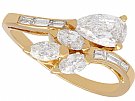 2.37ct Diamond and 18ct Yellow Gold French Crossover Ring - Vintage French Circa 1980 