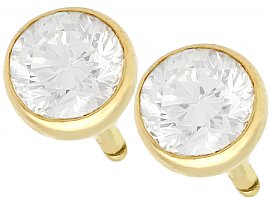Vintage Gold Diamond Stud Earrings