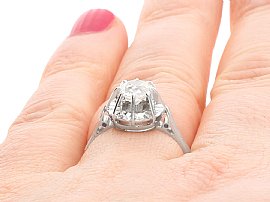 0.81 Carat Diamond Solitaire Ring Wearing 