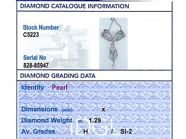 Single Pearl and Diamond Necklace Grading
