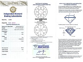 Victorian Diamond Cluster Brooch Certificate