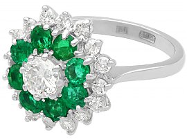 Emerald and Diamond Cocktail Ring 