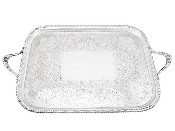 Large Sterling Silver Tray with Handles