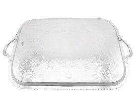 underside of silver tray 