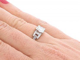 1.1 Carat Diamond Ring Vintage on finger