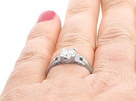 Wearing 1.1 Carat Diamond Ring Vintage