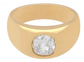 gents diamond ring in yellow gold