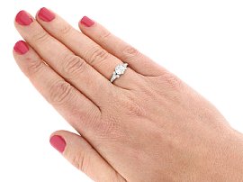 G Colour Solitaire Ring on finger