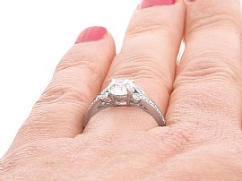 wearing g colour diamond ring