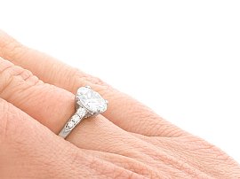 G Colour Diamond Engagement Ring Wearing