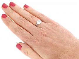 wearing G Colour Diamond Engagement Ring