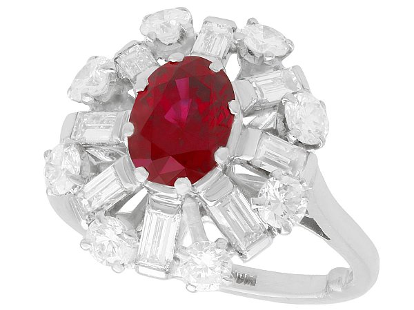 Thai Ruby and Diamond Ring for Sale
