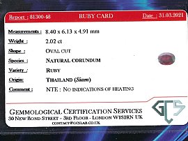 gcs ruby grading card