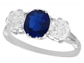 Burmese Sapphire and Diamond Ring 