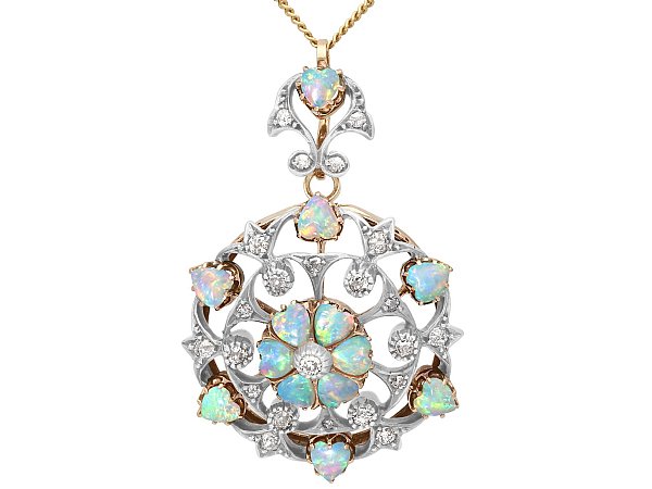 Victorian Opal Pendant Gold