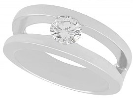 Double Band Solitaire Engagement Ring