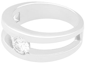 Double Band Engagement Ring Solitaire