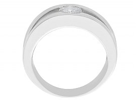 Double Band Engagement Ring Silver