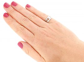 Double Band Engagement Ring Diamond On Hand