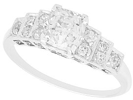 1.33 ct Diamond and Platinum Dress Ring - Antique and Vintage