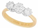 1.70ct Diamond and 22ct Yellow Gold, Trilogy Ring - Antique Victorian (1876)