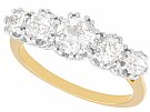 1.92 ct Diamond and 18 ct Yellow Gold Five Stone Ring - Vintage Circa 1940