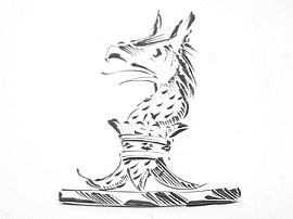 Antique English Silver Goblet Crest